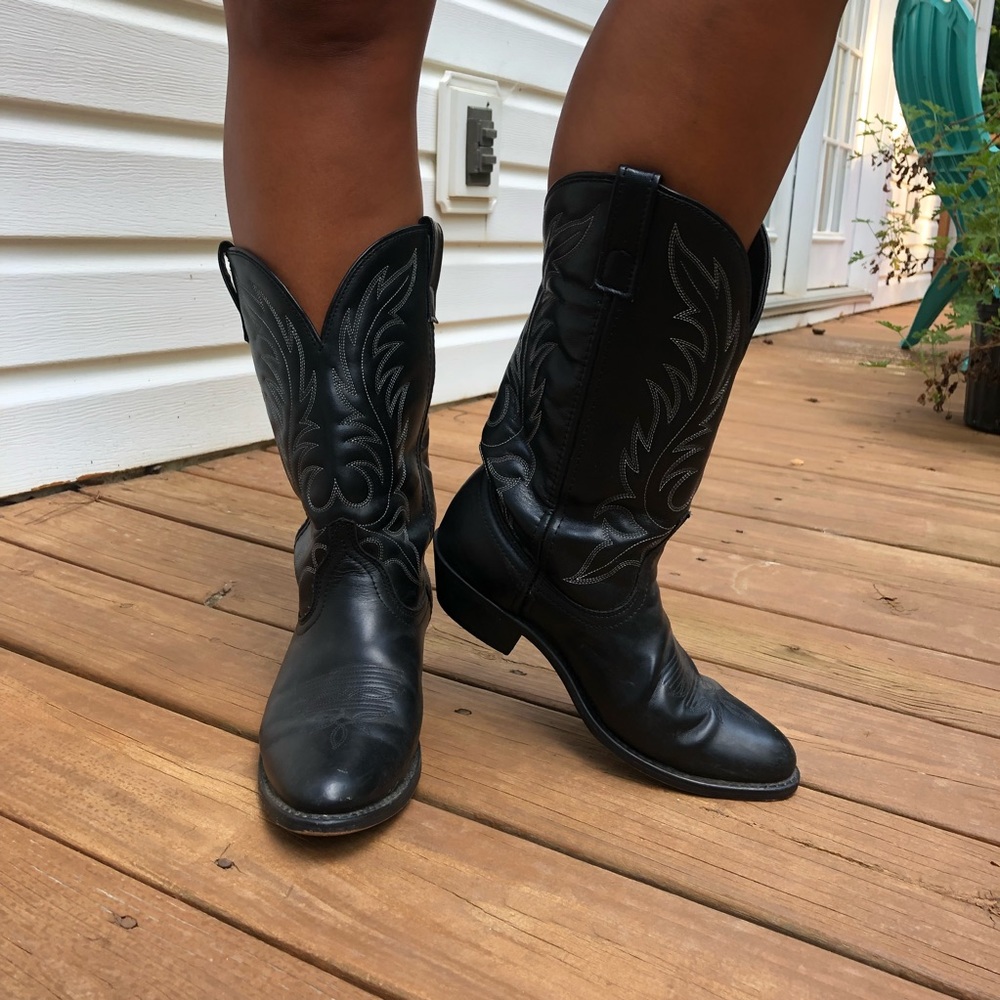 Black cowboy boots